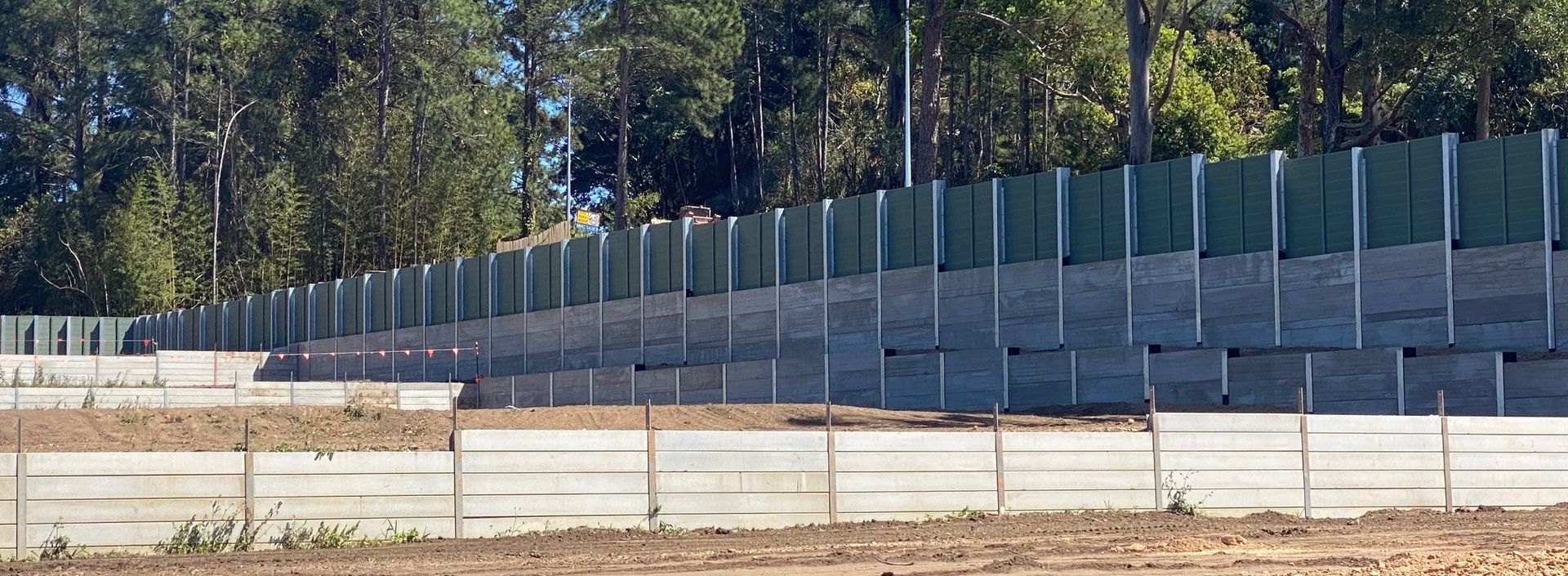 Fencepac decorative noise barrier on the Sunshine Coast