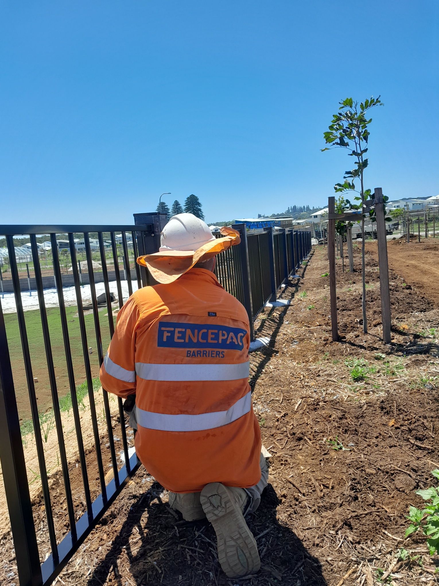 CCA palisade fencing installation
