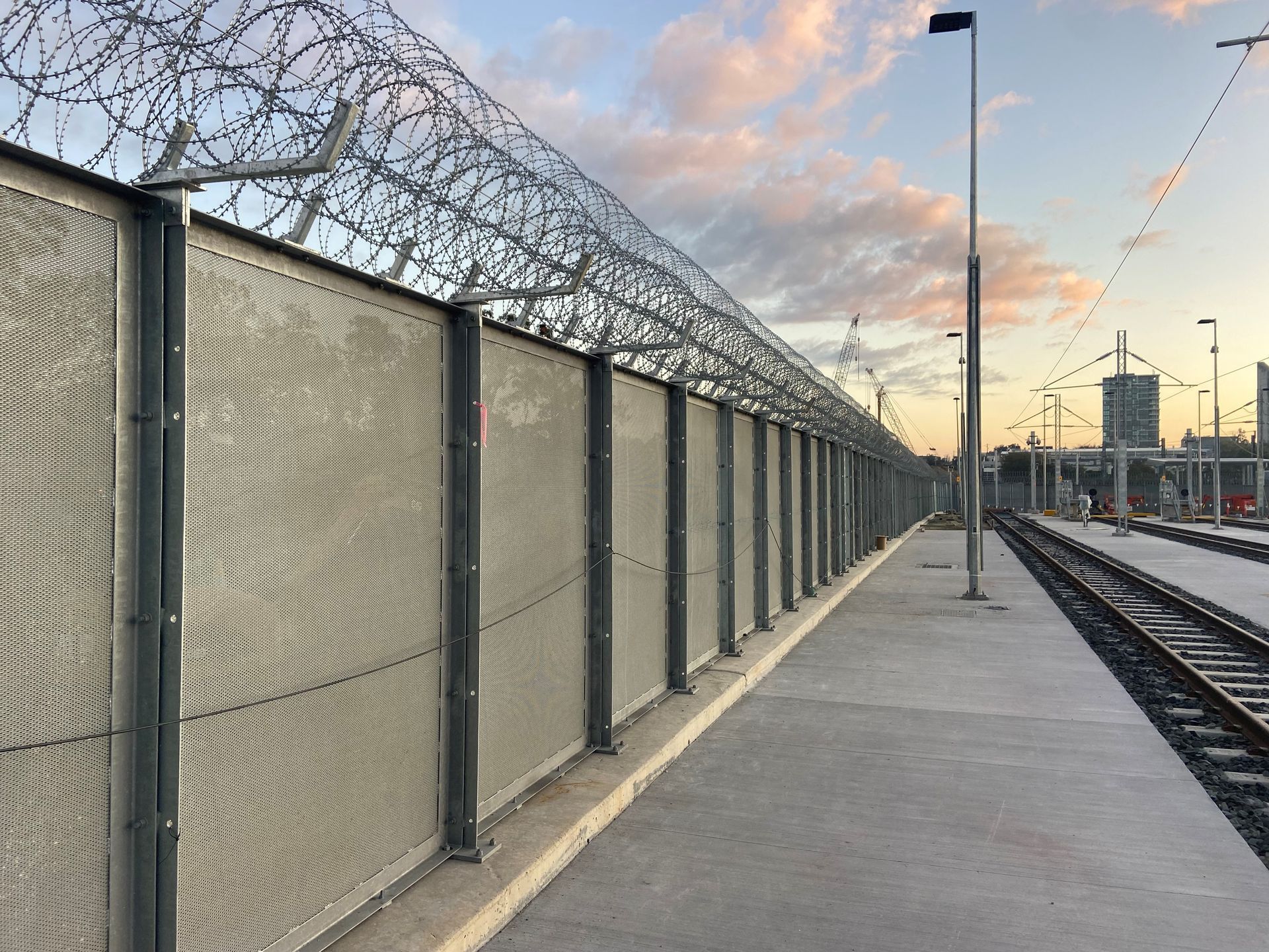 Mayne Rail Yard security fencing